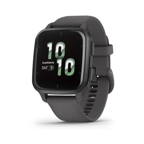 Garmin Venu Sq 2 Smartwatch (Slate) Bundle with Charger Stand Port Protector Plugs (x9) - Image 7