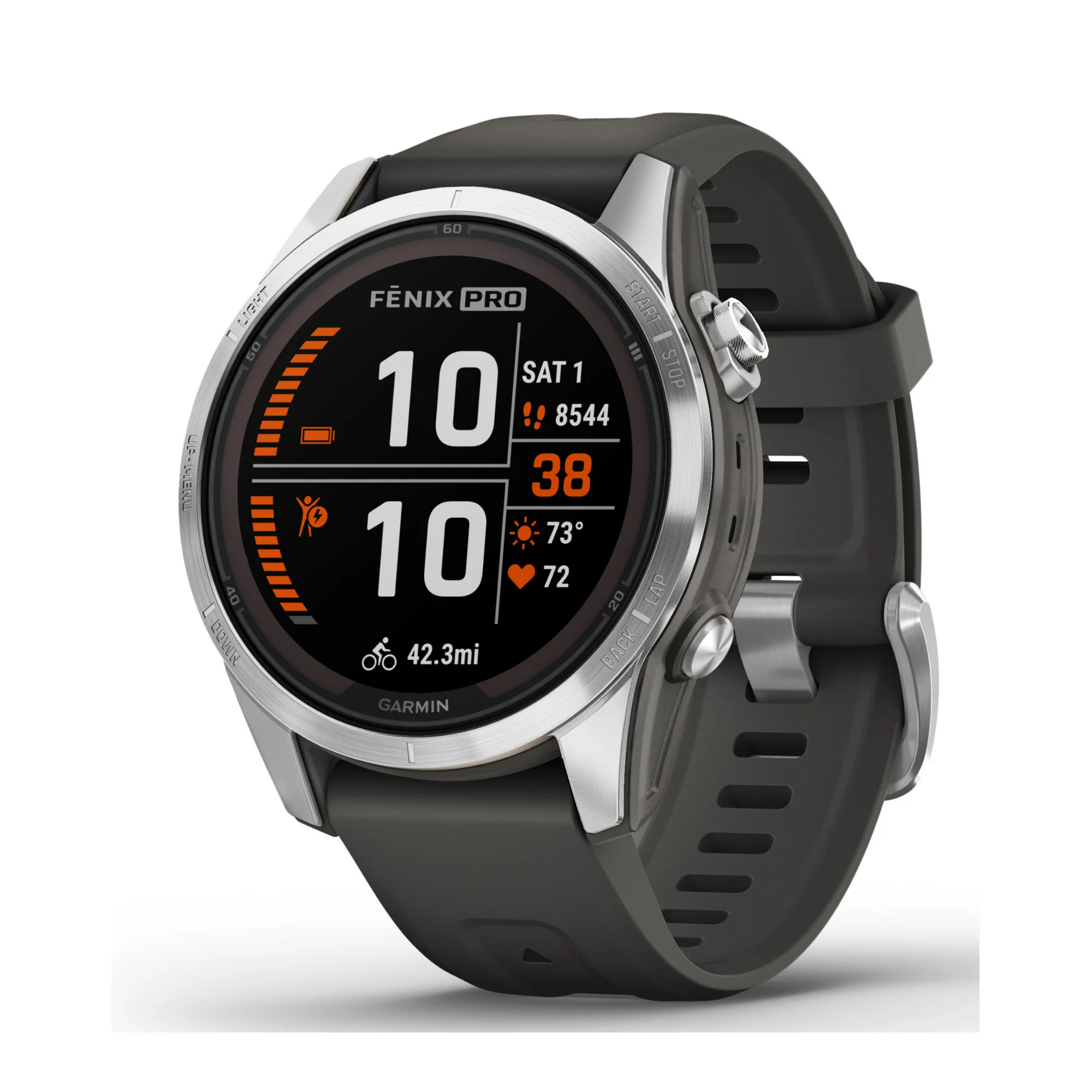 Garmin fenix 7S Pro Solar Multisport GPS Smartwatch (Silver with Graphite Band) - Image 5