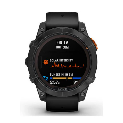 Garmin fenix 7 Pro Solar Multisport GPS Smartwatch (Silver) with Charging Stand and Port Plugs - Image 2