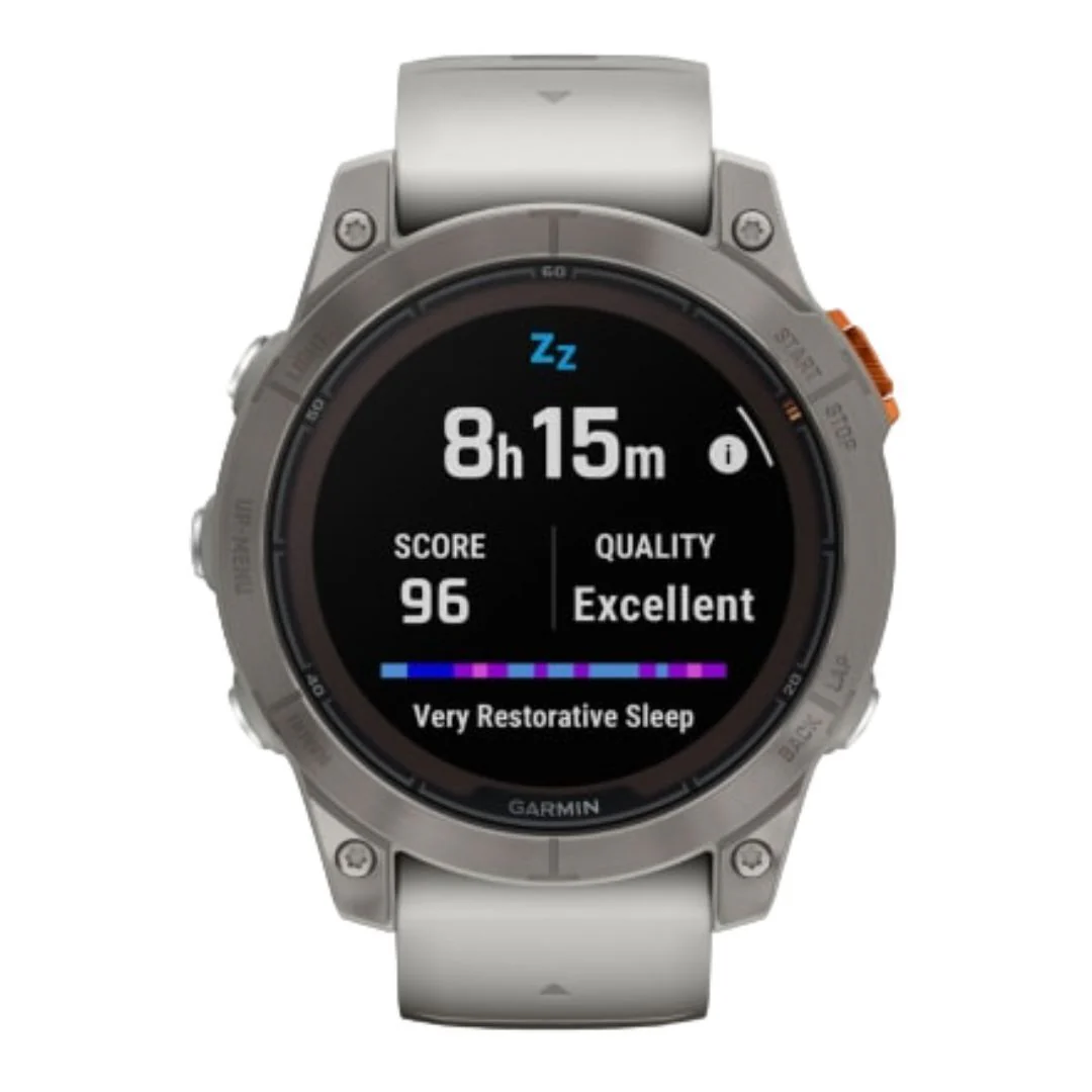 Garmin fenix 7 Pro Sapphire Solar Edition Water-Resistant GPS Smartwatch (Fog Gray and Ember Orange) - Image 4