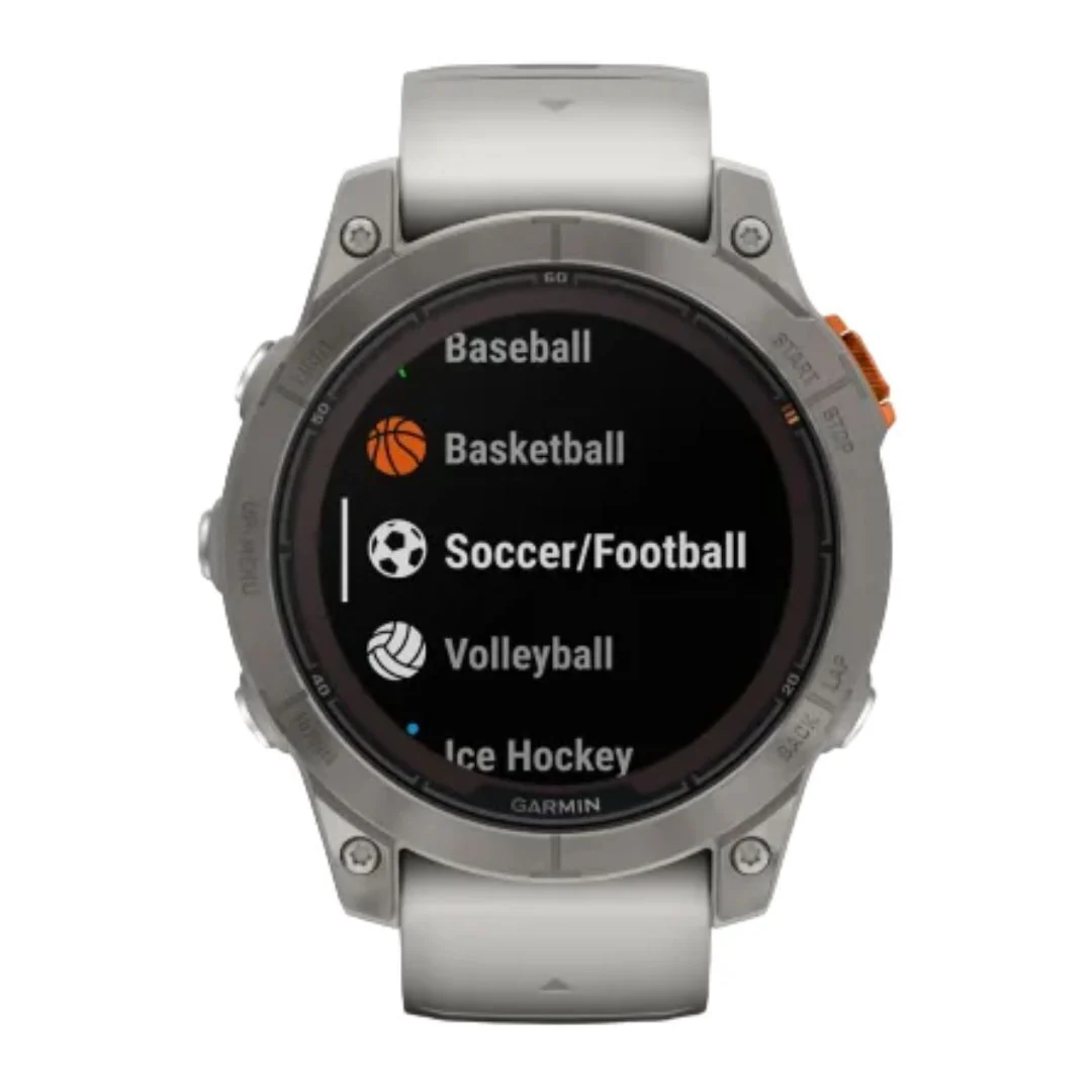 Garmin fenix 7 Pro Sapphire Solar Edition Water-Resistant GPS Smartwatch (Fog Gray and Ember Orange) - Image 5