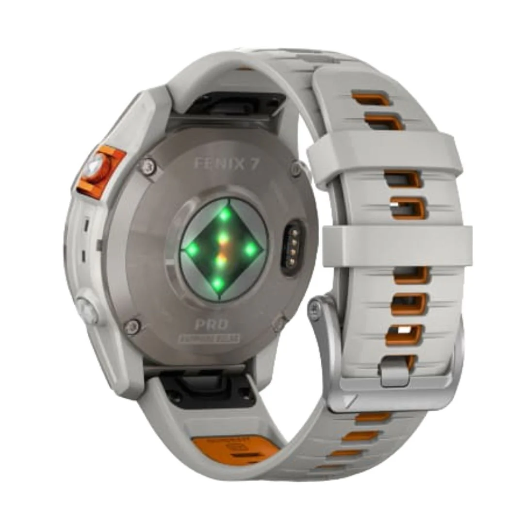Garmin fenix 7 Pro Sapphire Solar Edition Water-Resistant GPS Smartwatch (Fog Gray and Ember Orange) - Image 7