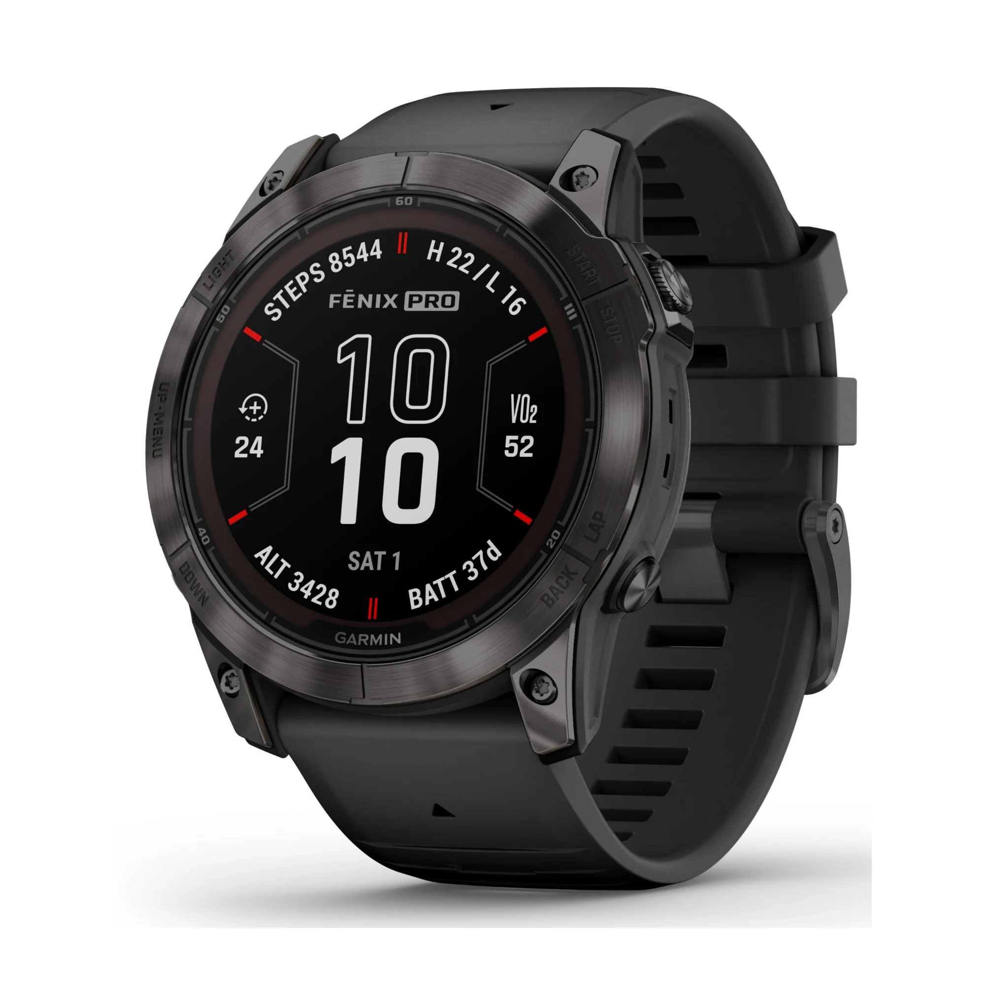 Garmin fēnix 7X Pro Sapphire Solar GPS Smartwatch (Carbon Gray/Black Band) (Used) - Image 3