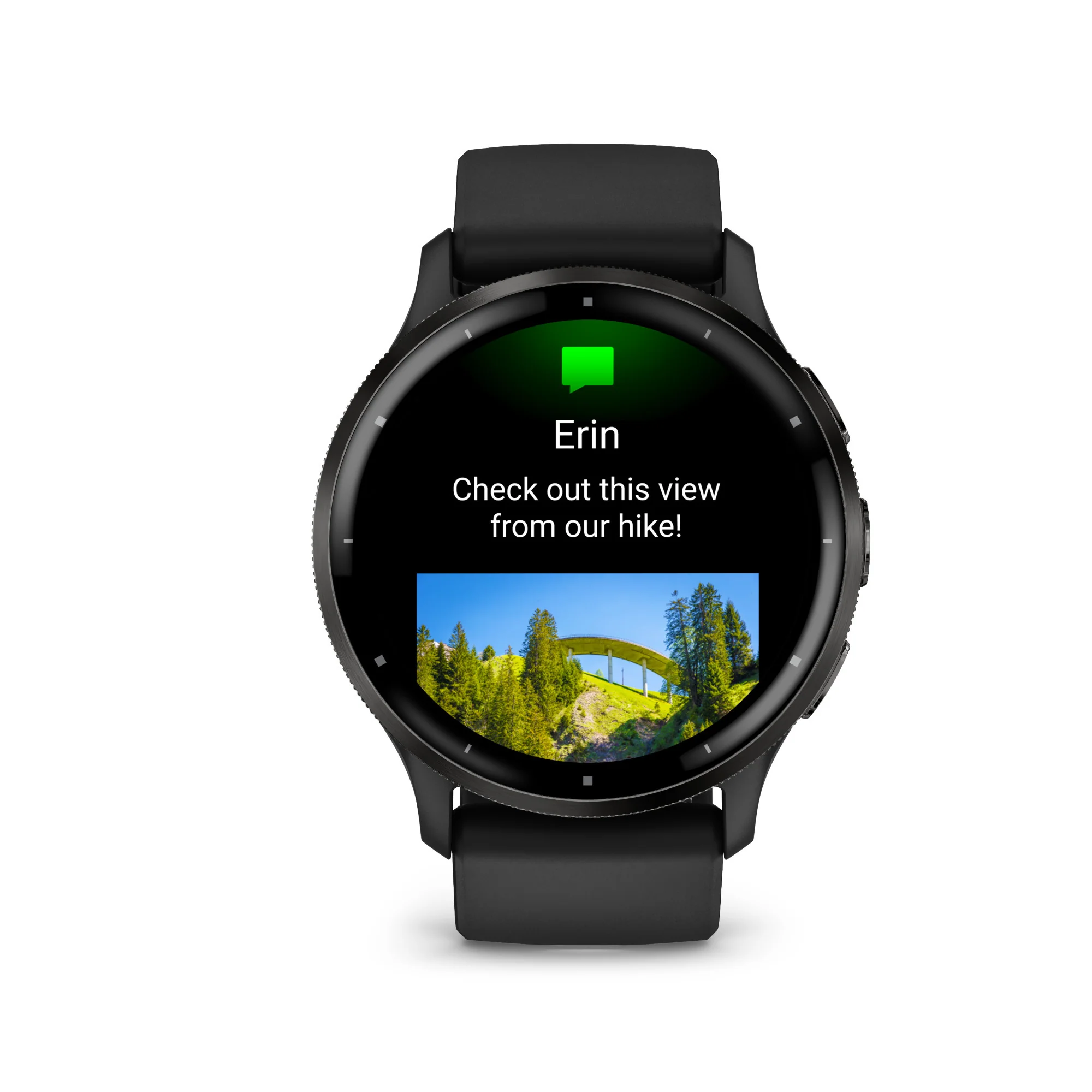 Garmin Venu 3 Slate Stainless Steel Bezel Smart Watch with 45mm Black Case and Silicone Band - Image 3