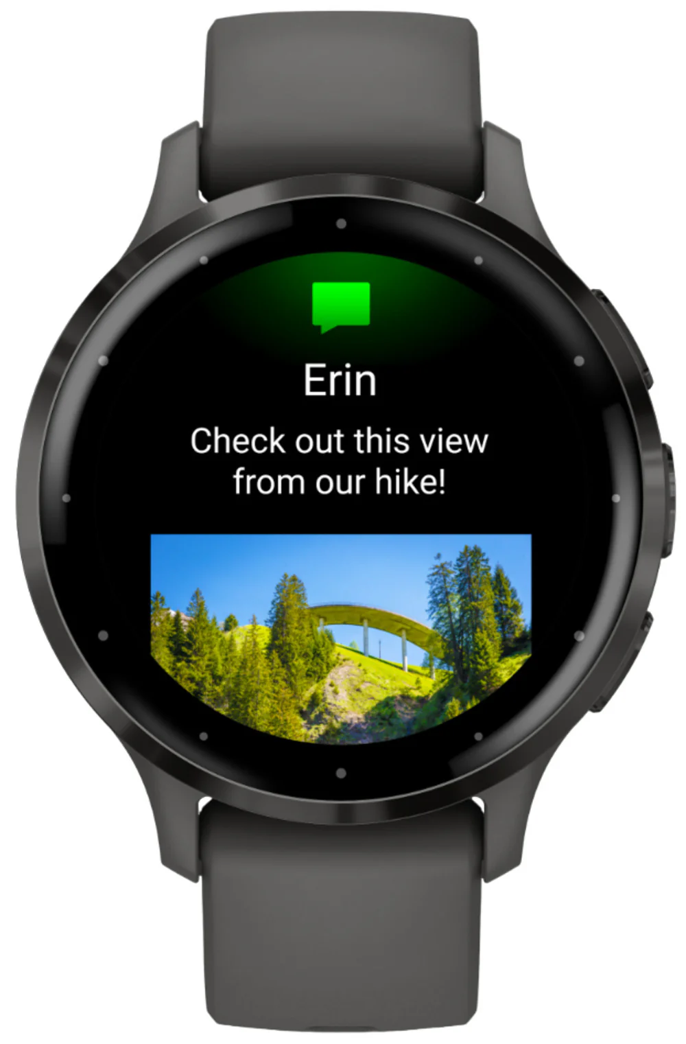 Garmin Venu 3S Slate Stainless Steel Bezel Smart Watch with 41mm Pebble Gray Case and Silicone Band - Image 3