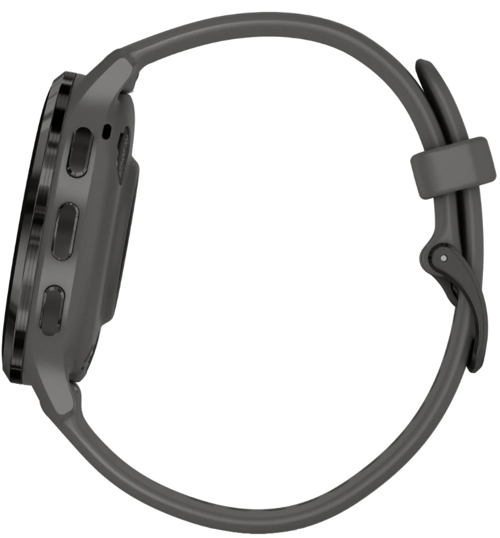 Garmin Venu 3S Slate Stainless Steel Bezel Smart Watch with 41mm Pebble Gray Case and Silicone Band - Image 5