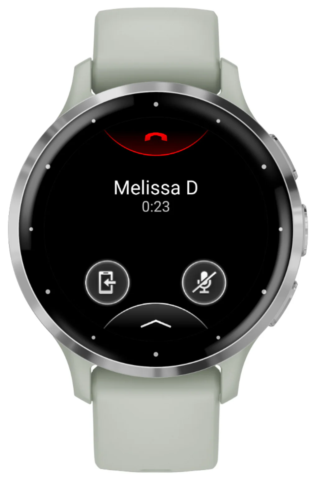 Garmin Venu 3S Silver Stainless Steel Bezel Smart Watch with 41mm Sage Gray Case and Silicone Band - Image 3
