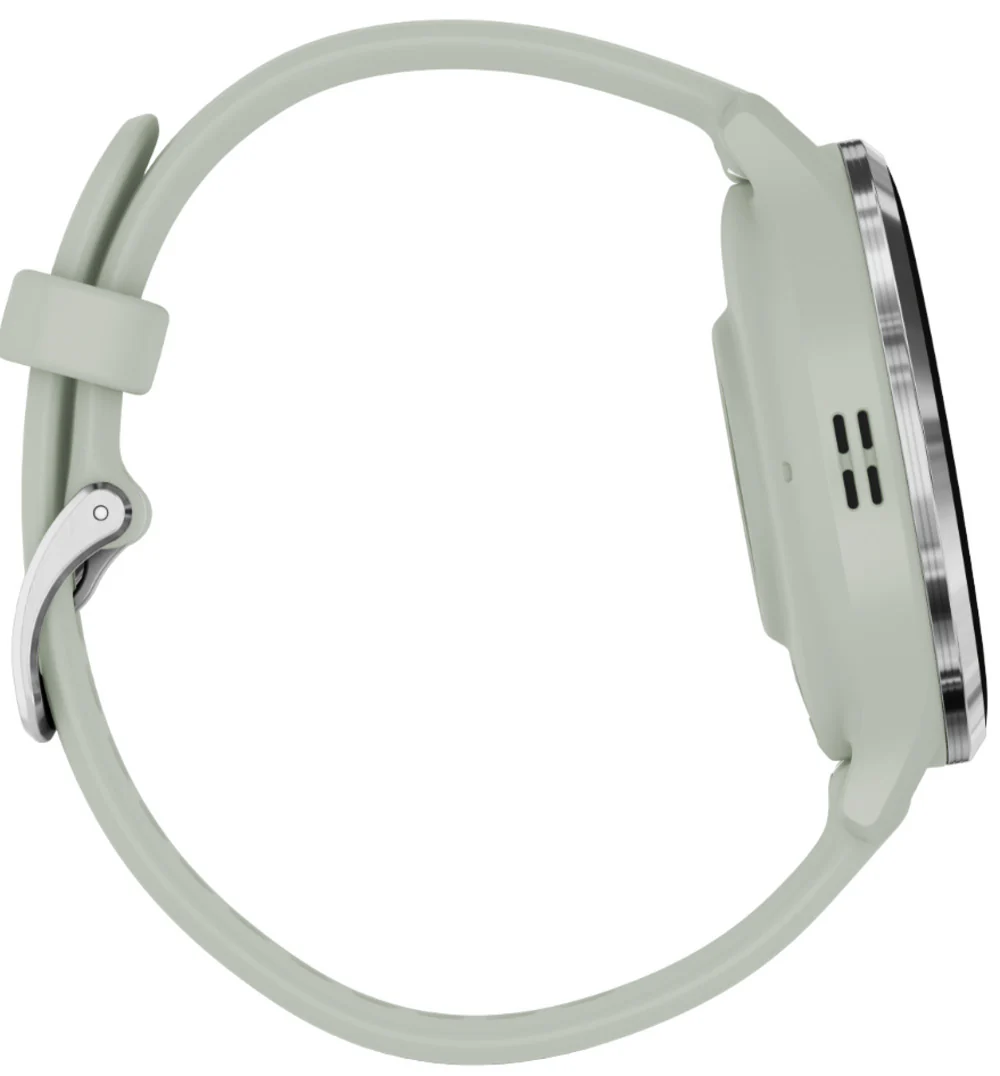 Garmin Venu 3S Silver Stainless Steel Bezel Smart Watch with 41mm Sage Gray Case and Silicone Band - Image 5