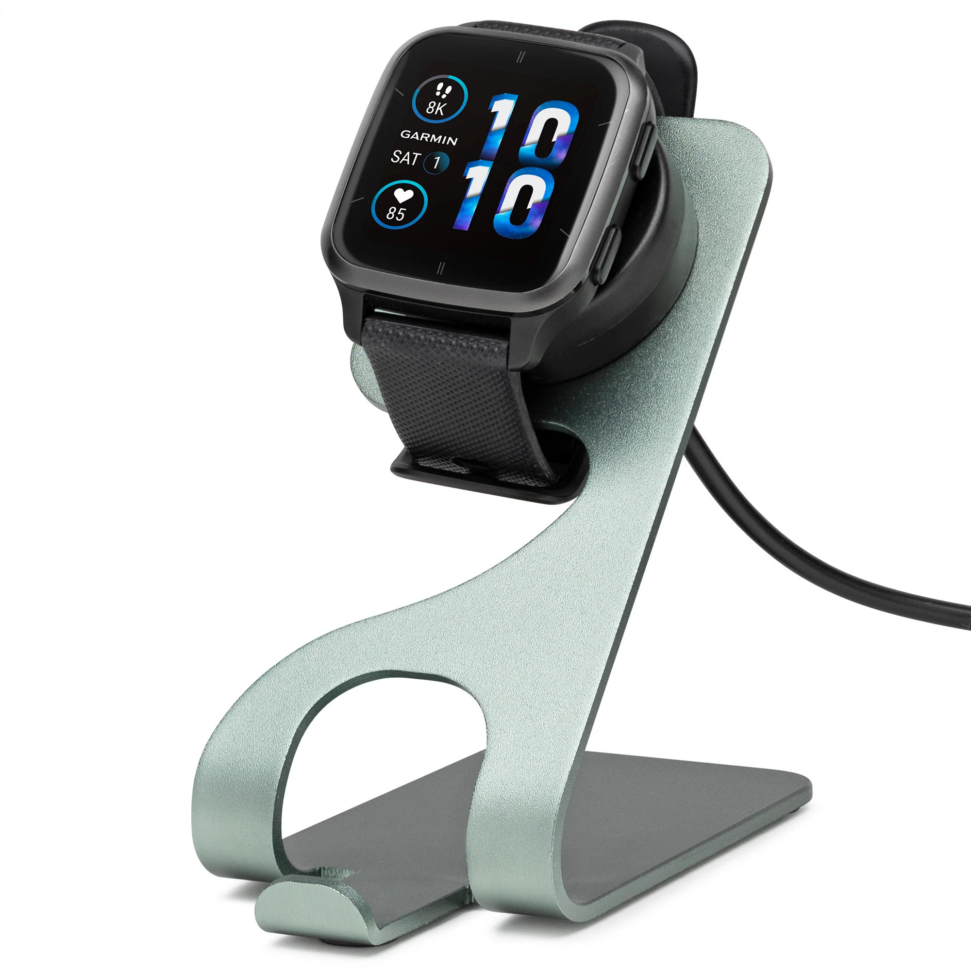 Garmin Venu 3S Smartwatch (Soft Gold/Dust Rose) with Charging Stand and Port Plugs - Image 4
