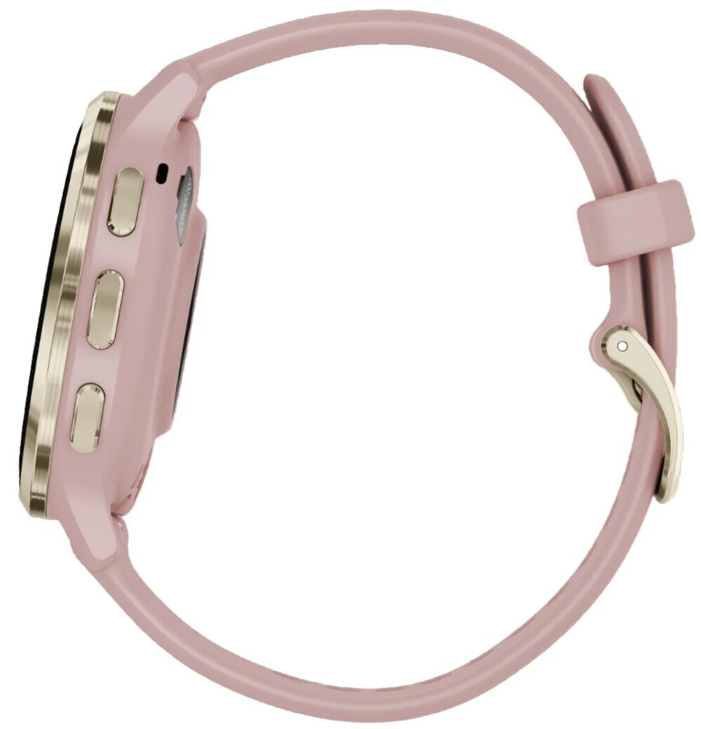 Garmin Venu 3S Soft Gold SS Bezel Smart Watch with 41mm Dust Rose Case and Silicone Band - Image 7