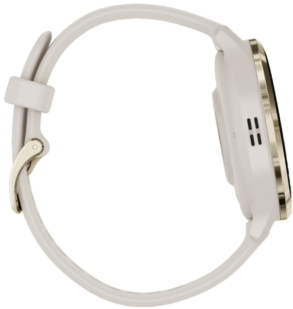 Garmin Venu 3S Soft Gold Stainless Steel Bezel Smart Watch with 41mm Ivory Case and Silicone Band - Image 5