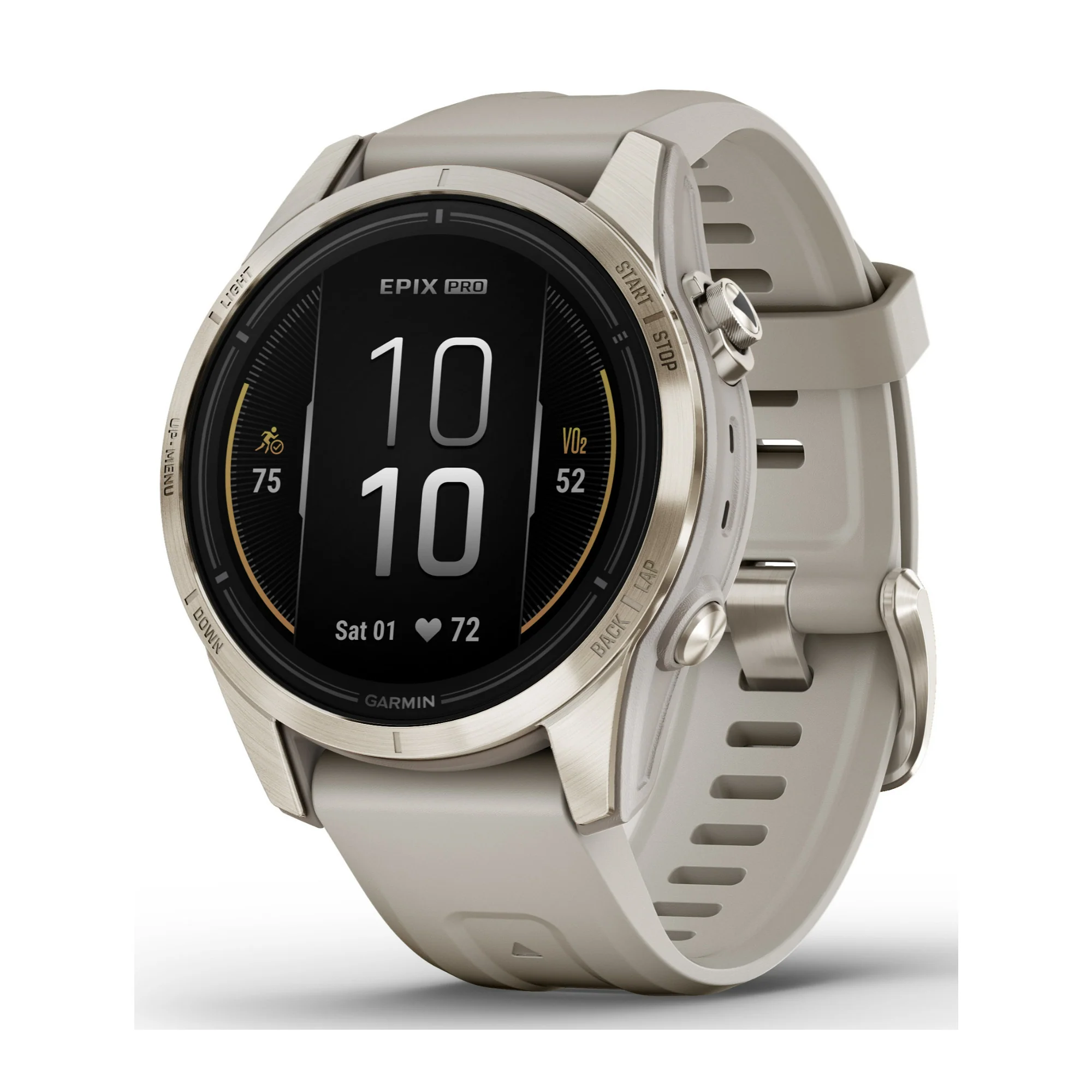 Garmin epix Pro Gen 2 Sapphire GPS Smartwatch (42mm, Soft Gold/Light Sand) (Used) - Image 3