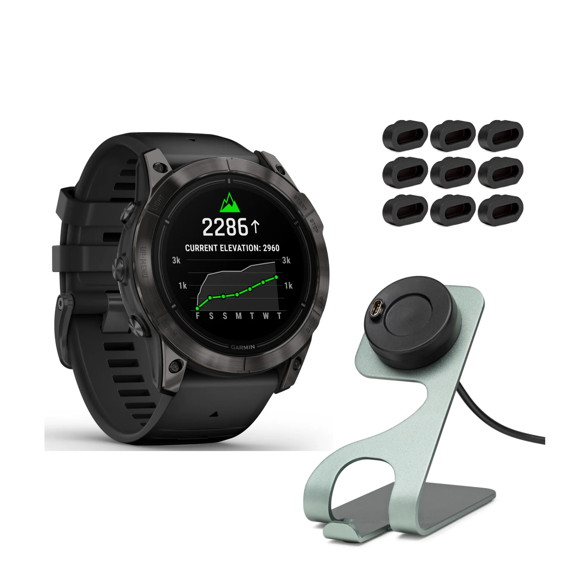 Garmin epix Pro Gen 2 Sapphire Edition 51mm (Carbon Gray/Black) Bundle