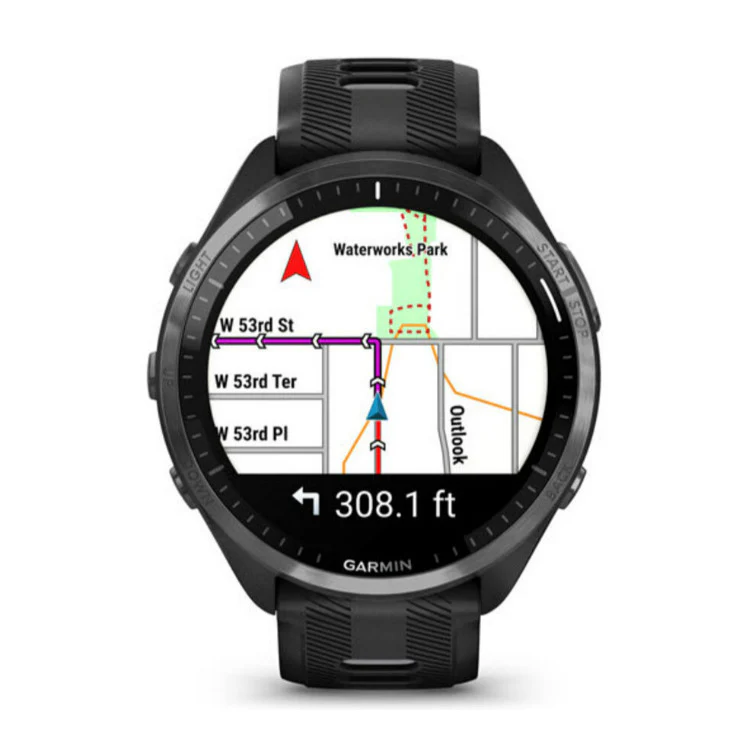 Garmin Forerunner 965 GPS 1.4-Inch Display Titanium Bezel Made Running Smartwatch(Black/Powder Gray) - Image 3