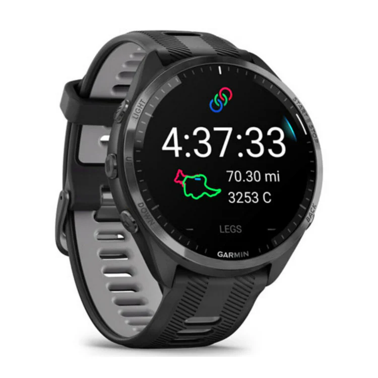 Garmin Forerunner 965 GPS 1.4-Inch Display Titanium Bezel Made Running Smartwatch(Black/Powder Gray) - Image 4
