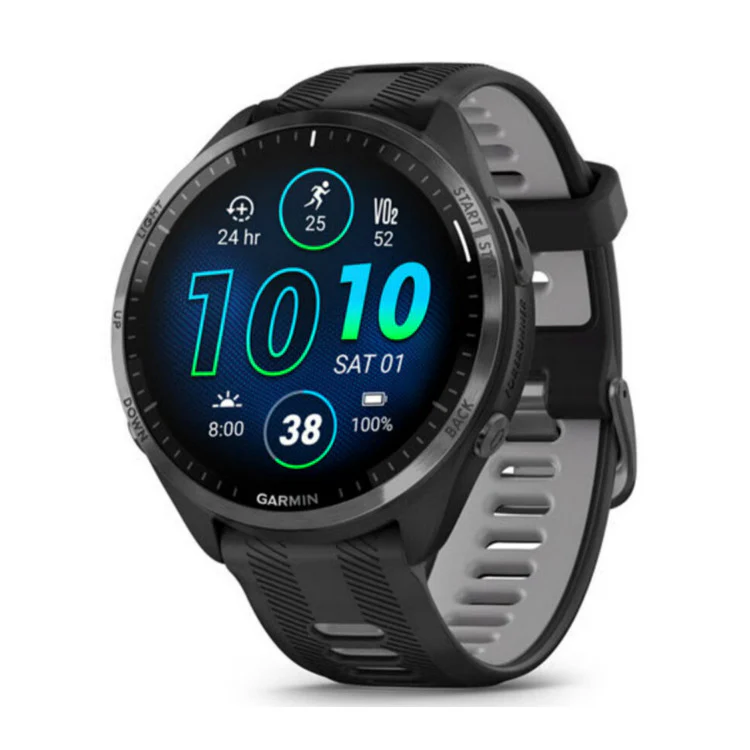 Garmin Forerunner 965 GPS 1.4-Inch Display Titanium Bezel Made Running Smartwatch(Black/Powder Gray) - Image 5