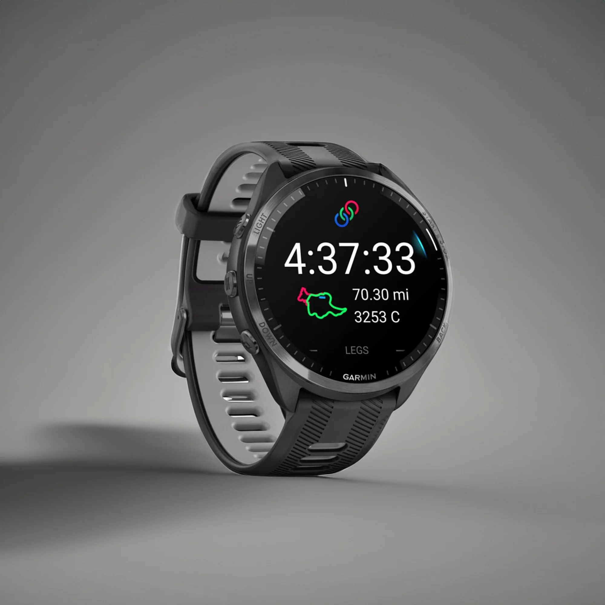 Garmin Forerunner 965 GPS 1.4-Inch Display Titanium Bezel Made Running Smartwatch(Black/Powder Gray) - Image 9