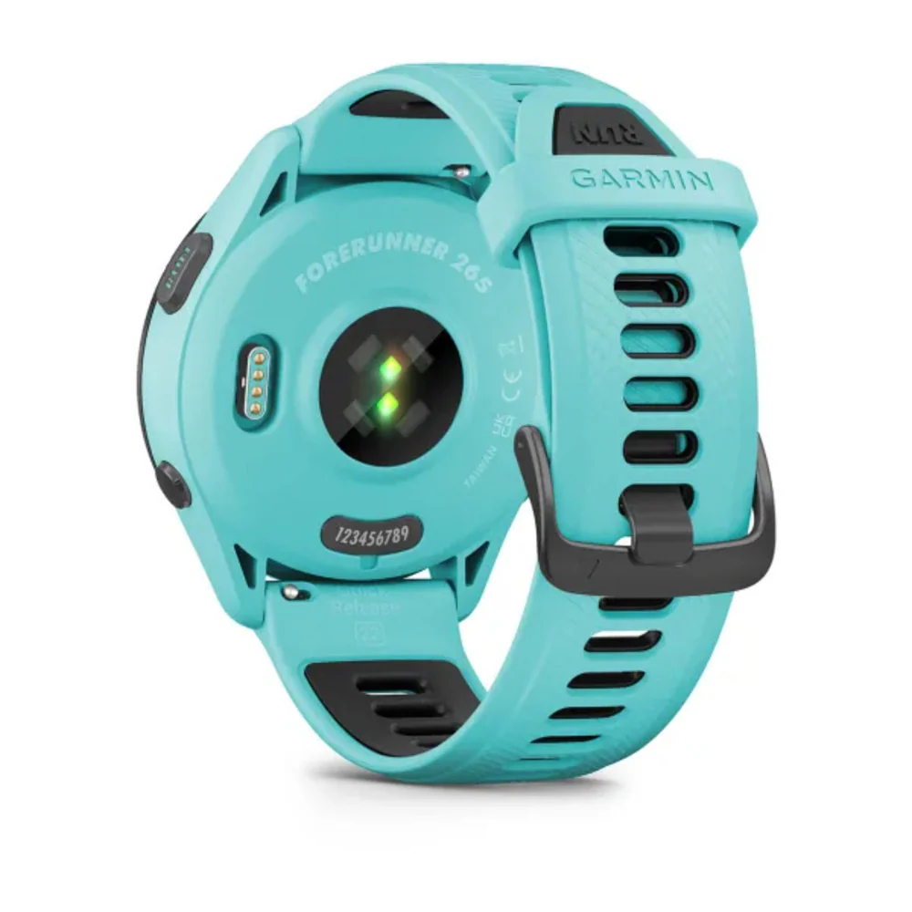 Garmin Forerunner 265 Black Bezel and Aqua Case Smartwatch (Aqua/Black) - Image 7