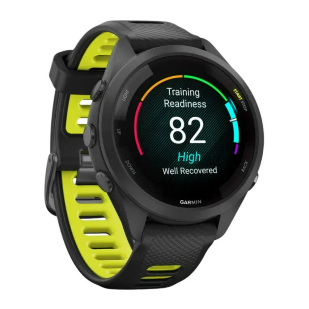 Garmin Forerunner 265S Black Bezel and Case AMOLED GPS Running Smartwatch (Black and Amp Yellow) - Image 3