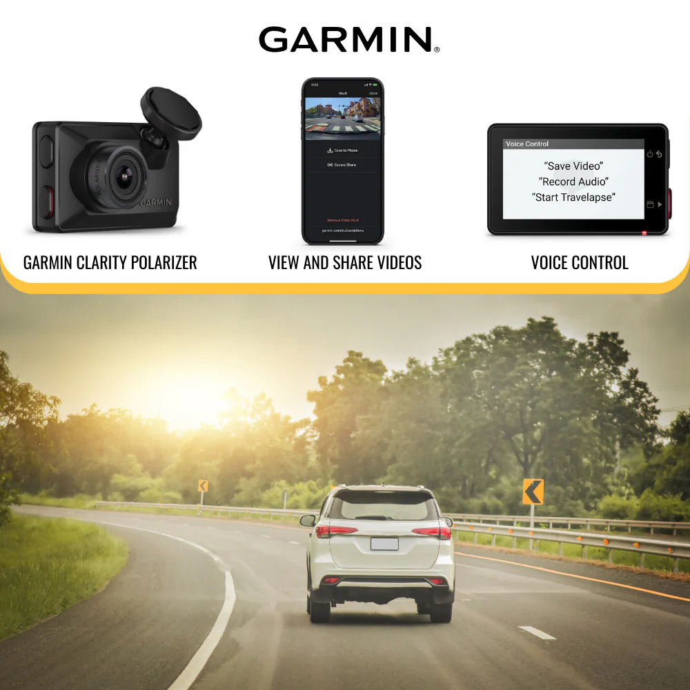 Garmin Dash Cam X310 4K Camera with 140-Degree Field of View and Voice Control (Black) Bundle - Image 6
