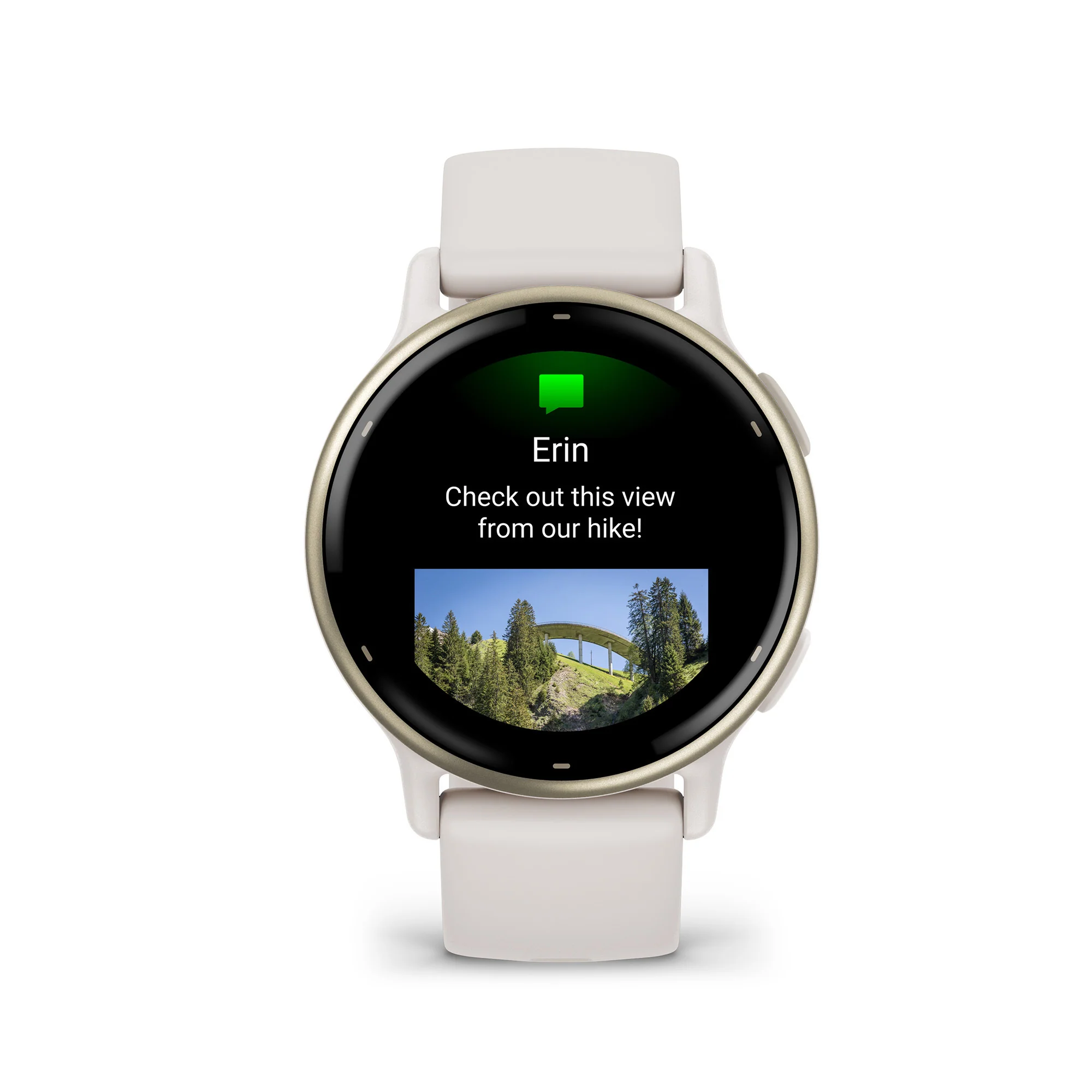 Garmin vvoactive 5 GPS Smartwatch (Cream Gold/Ivory) - Image 2