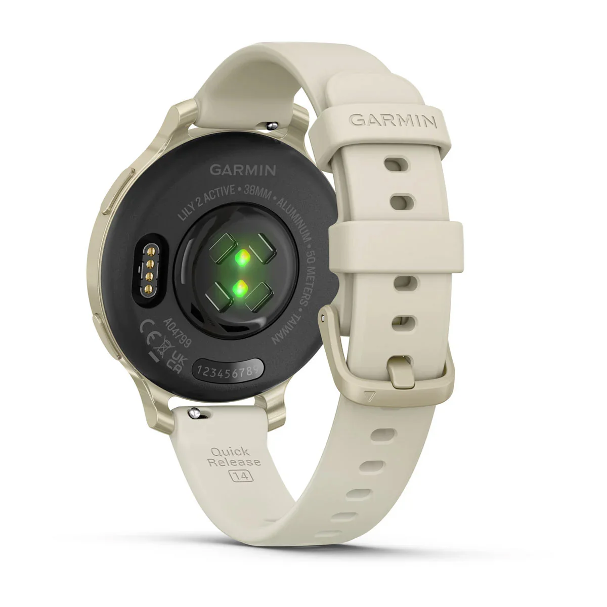 Garmin Lily 2 Active GPS Smartwatch (Lunar Gold, Bone Silicone Band) - Image 9