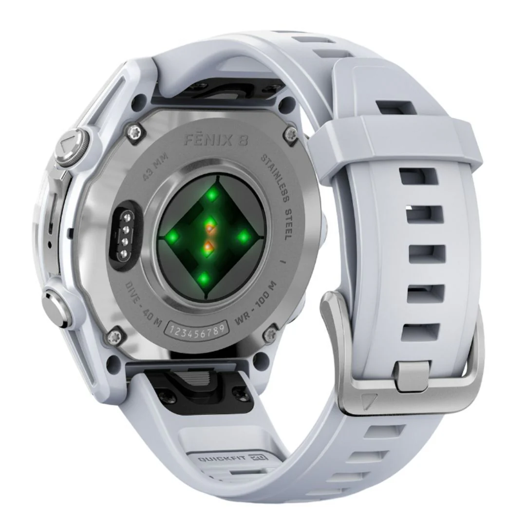 Garmin fenix 8 AMOLED GPS 43mm Smartwatch (Silver/Whitestone) (Used) - Image 6