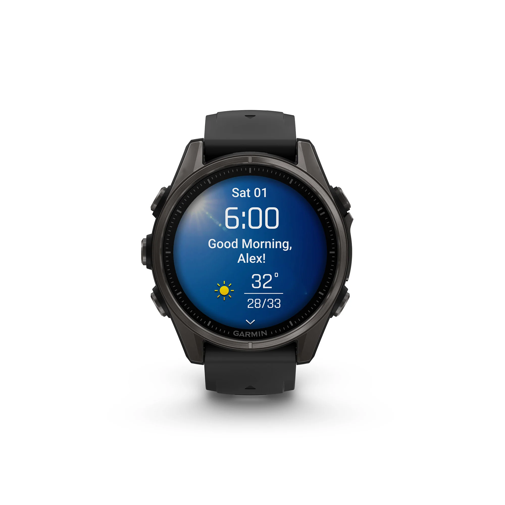 Garmin fēnix 8 AMOLED Sapphire GPS Smartwatch (43mm, Black/Pebble Gray) (Used) - Image 4