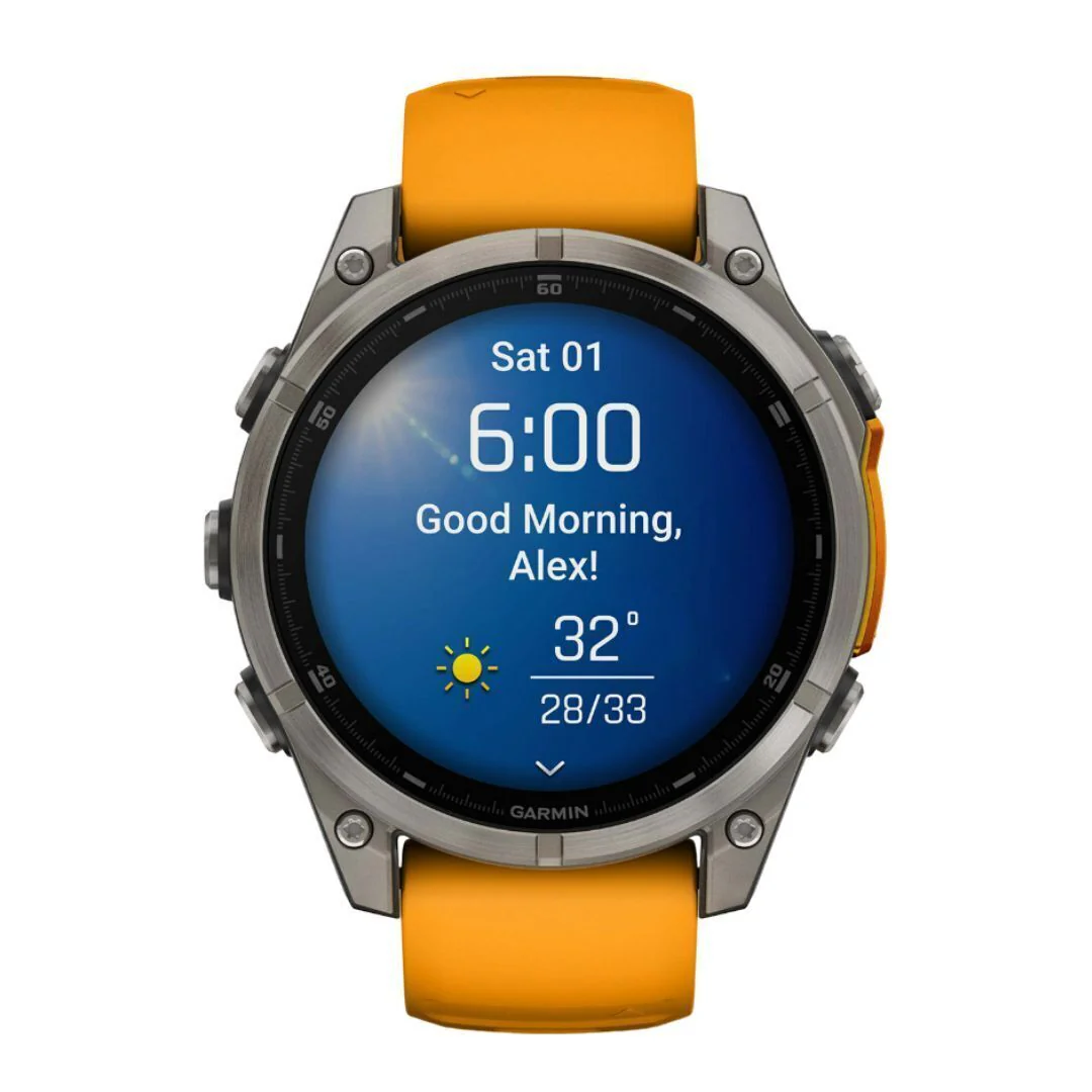 Garmin Fenix 8 Sapphire 47mm GPS Smartwatch with 1.4-Inch AMOLED Display (Spark Orange and Graphite) - Image 3
