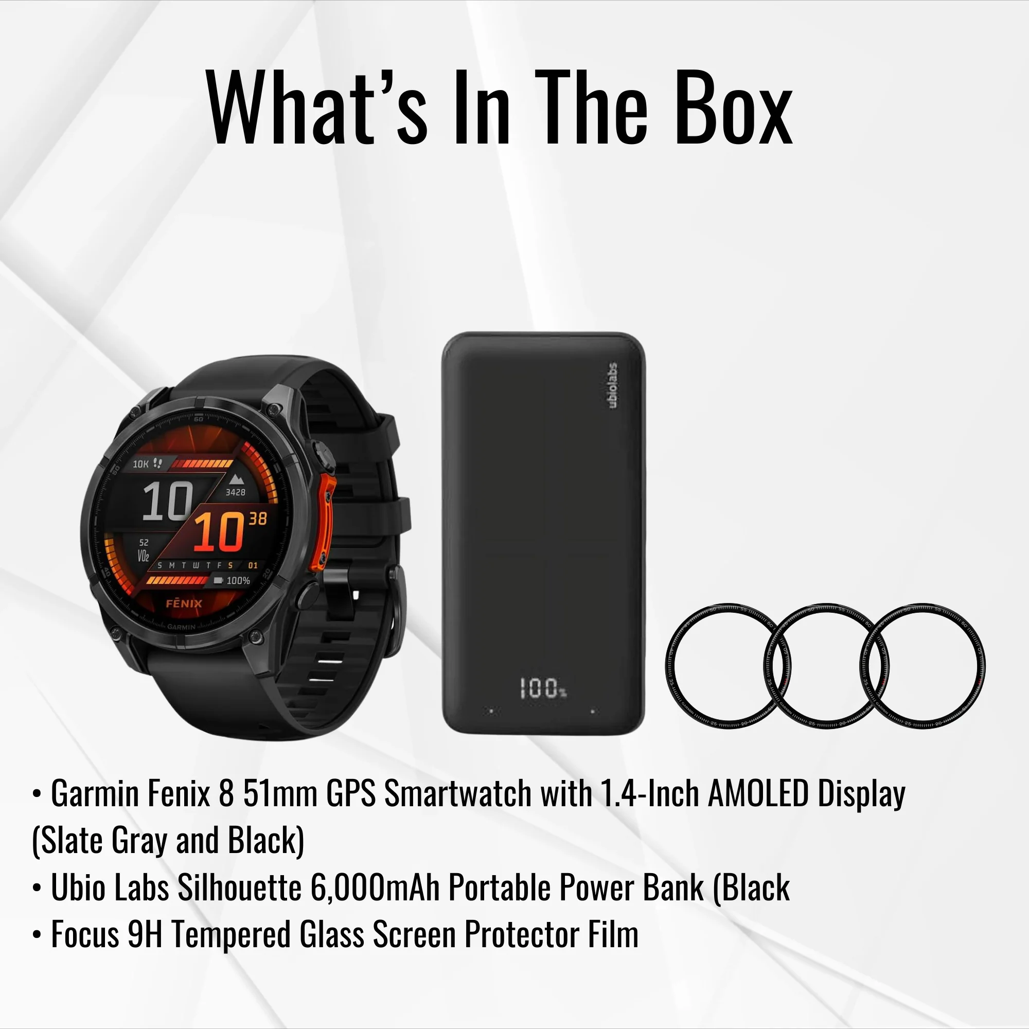 Garmin Fenix 8 51mm GPS Smartwatch with 1.4-Inch AMOLED Display (Slate Gray and Black) Bundle - Image 7