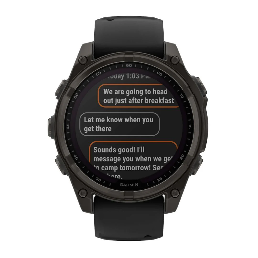 Garmin fenix 8 Sapphire Solar 47mm Smartwatch with Built-In LED Flashlight (Black and Pebble Gray) - Image 3