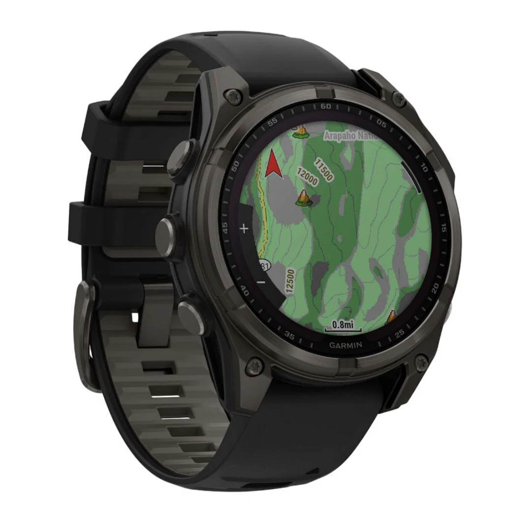 Garmin fenix 8 Sapphire Solar 47mm Smartwatch with Built-In LED Flashlight (Black and Pebble Gray) - Image 4