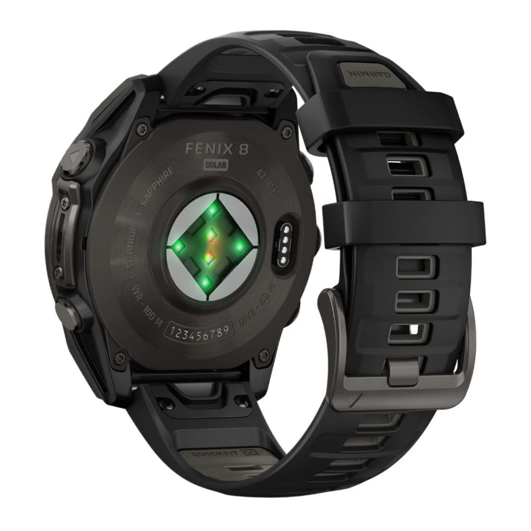 Garmin fenix 8 Sapphire Solar 47mm Smartwatch with Built-In LED Flashlight (Black and Pebble Gray) - Image 6