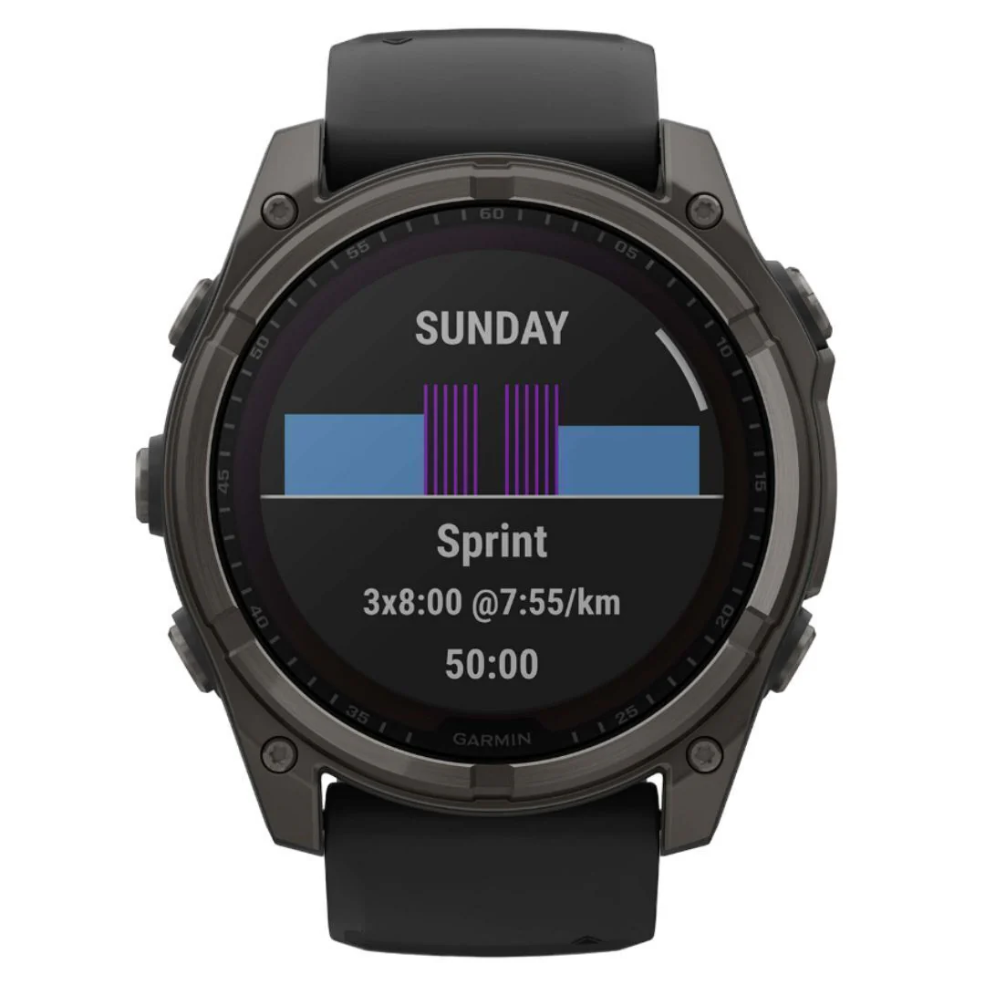 Garmin fenix 8 Sapphire Solar 51mm Smartwatch with Built-In LED Flashlight (Black and Pebble Gray) - Image 2