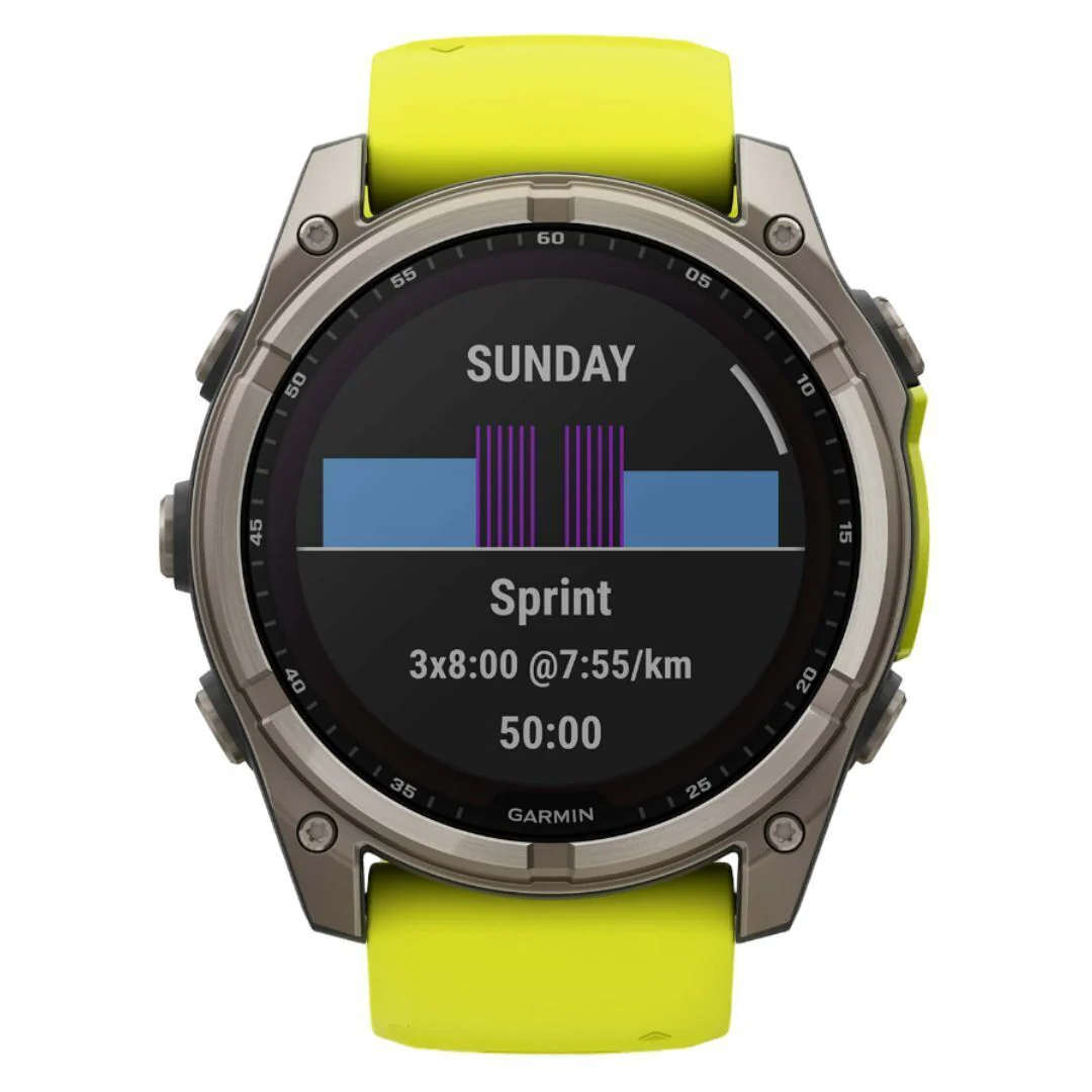 Garmin fenix 8 Sapphire Solar 51mm Smartwatch with Built-In LED Flashlight (Amp Yellow and Graphite) - Image 2