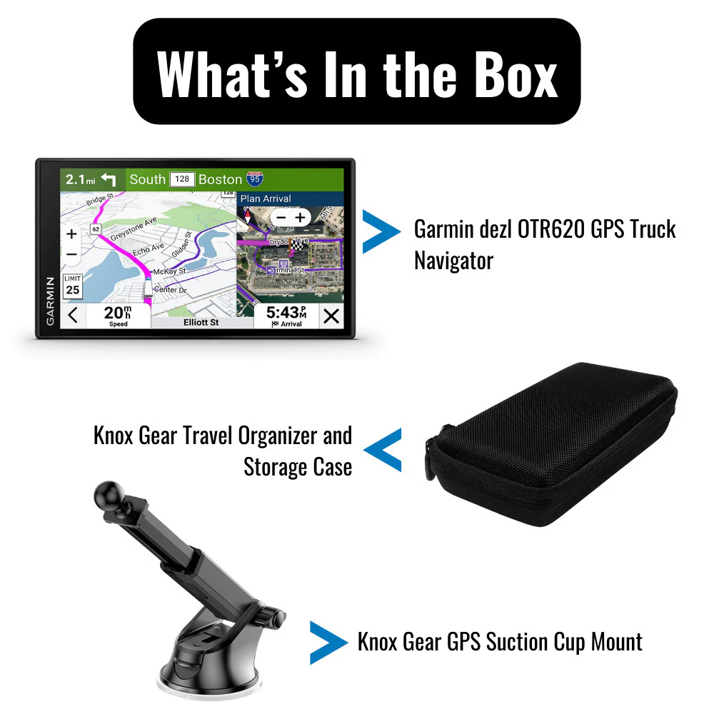Garmin dezl OTR620 GPS Truck Navigator with 6-Inch 1280p Touchscreen Display (Black) Bundle - Image 6