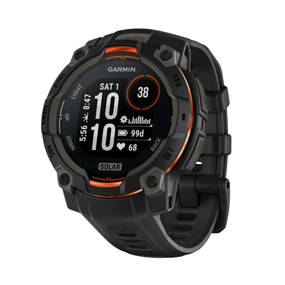 Garmin Instinct 3 45mm Solar GPS Smartwatch with Built-In Flashlight and SatIQ Technology (Black) - Image 3
