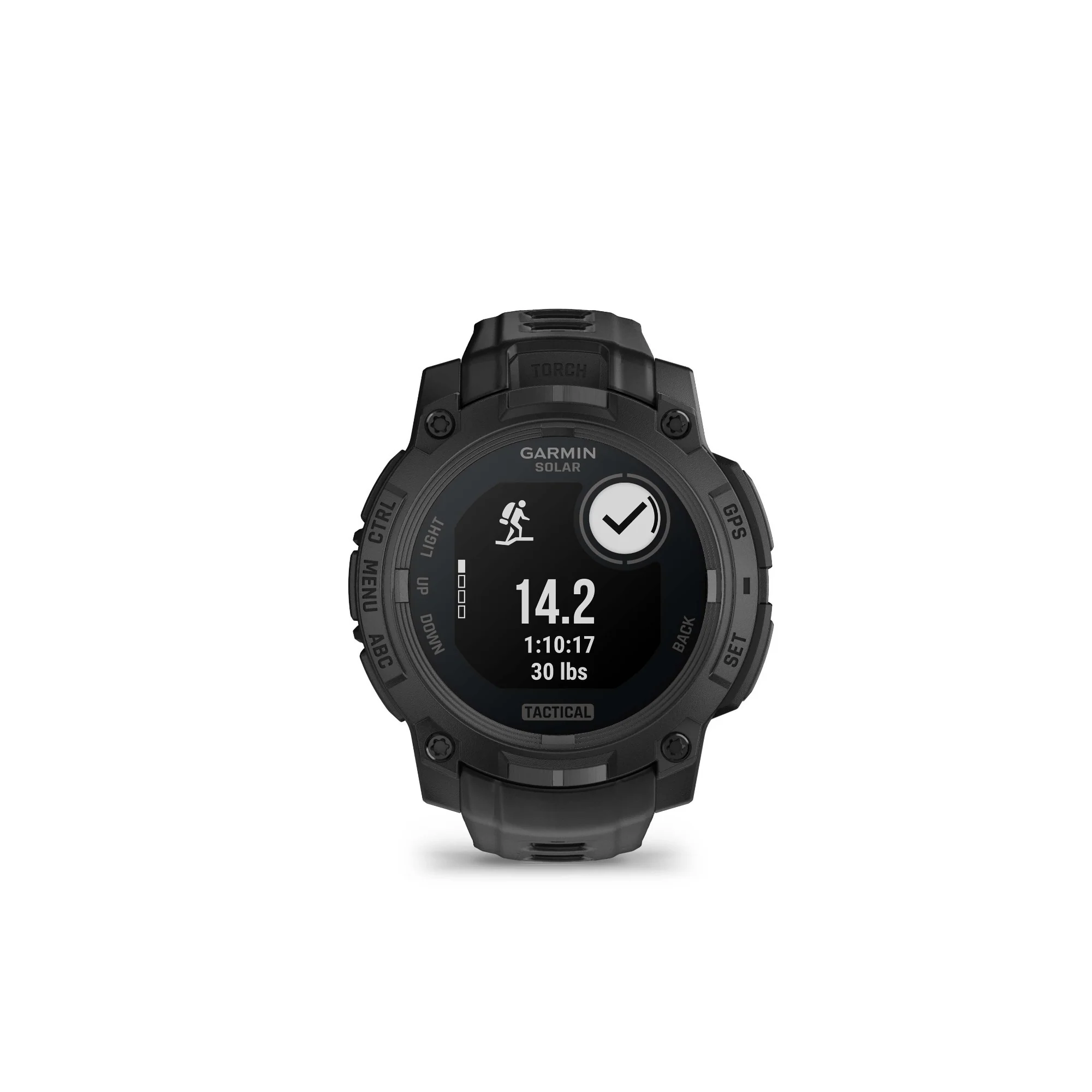 Garmin Instinct 3 45mm Solar Tactical Smartwatch with Built-in Flashlight (Black with Black Band) - Image 3
