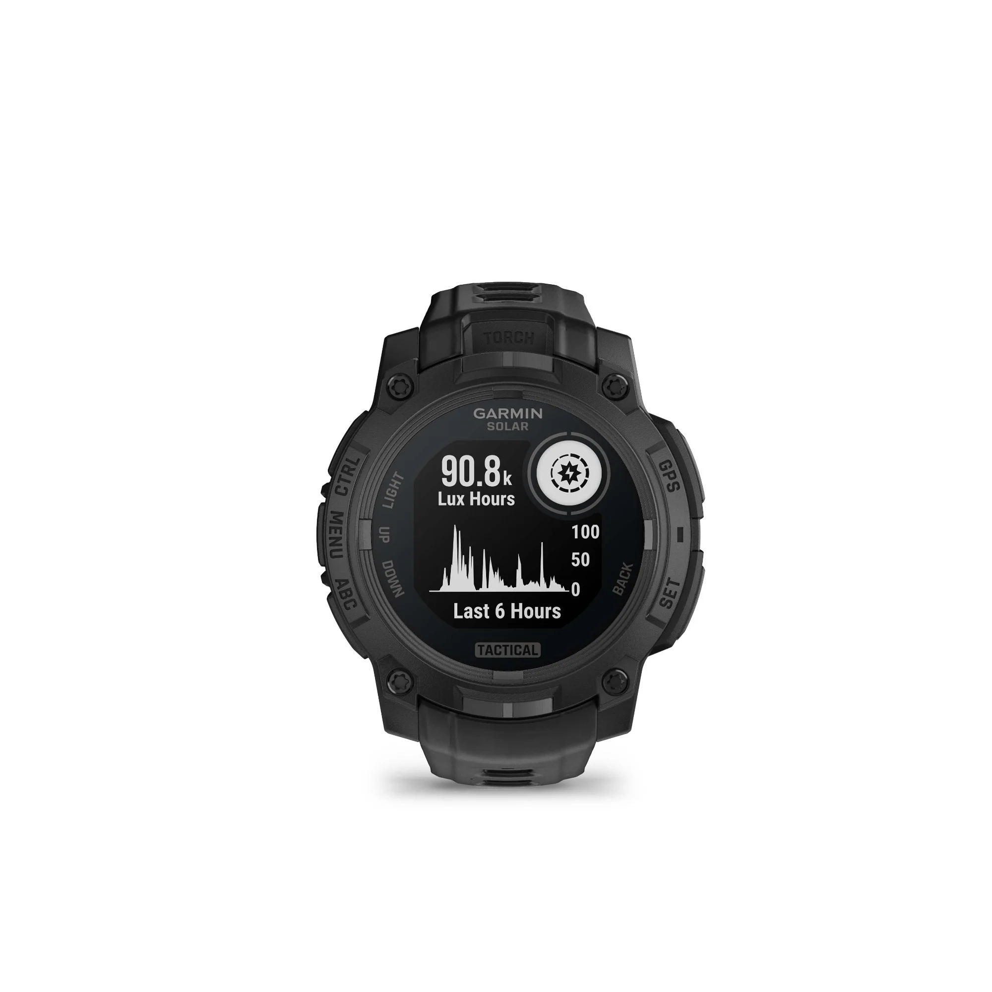 Garmin Instinct 3 45mm Solar Tactical Smartwatch with Built-in Flashlight (Black with Black Band) - Image 6