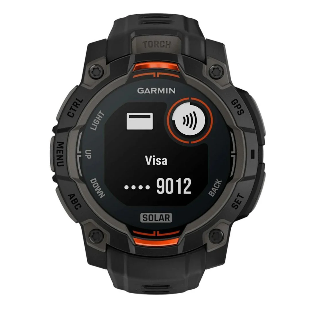 Garmin Instinct 3 50mm Solar GPS Smartwatch with Built-In Flashlight (Black with Charcoal Band) - Image 2