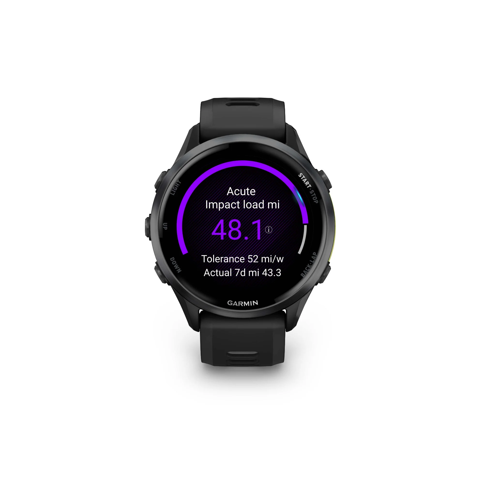 Garmin Forerunner 970 Carbon Gray DLC Titanium, Black Case and Black/Translucent Whitestone Band - Image 5