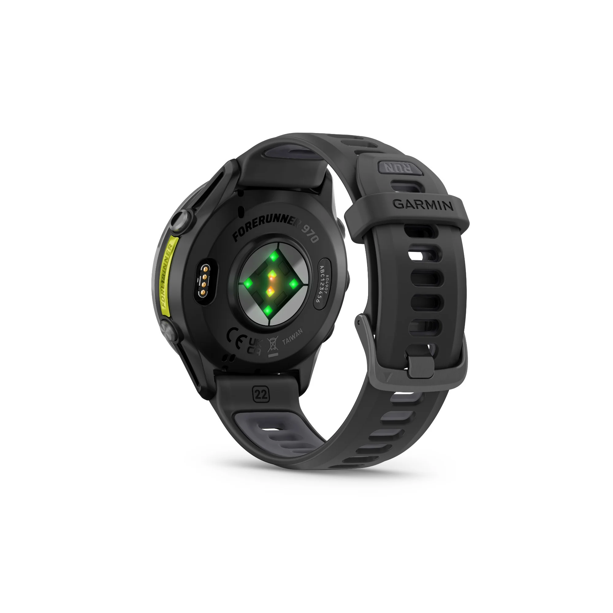 Garmin Forerunner 970 Carbon Gray DLC Titanium, Black Case and Black/Translucent Whitestone Band - Image 6