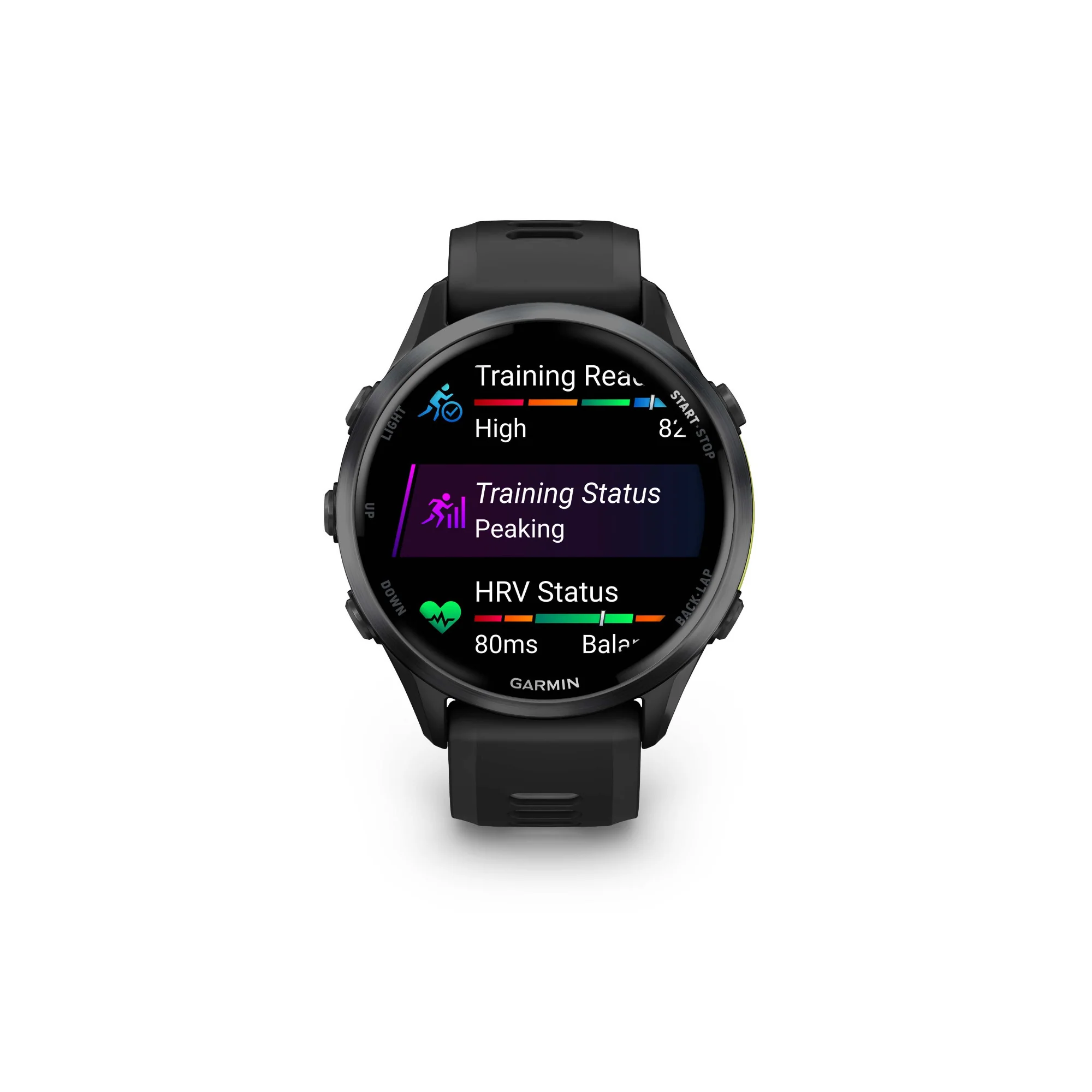 Garmin Forerunner 970 Carbon Gray DLC Titanium, Black Case and Whitestone Band (Used) - Image 4