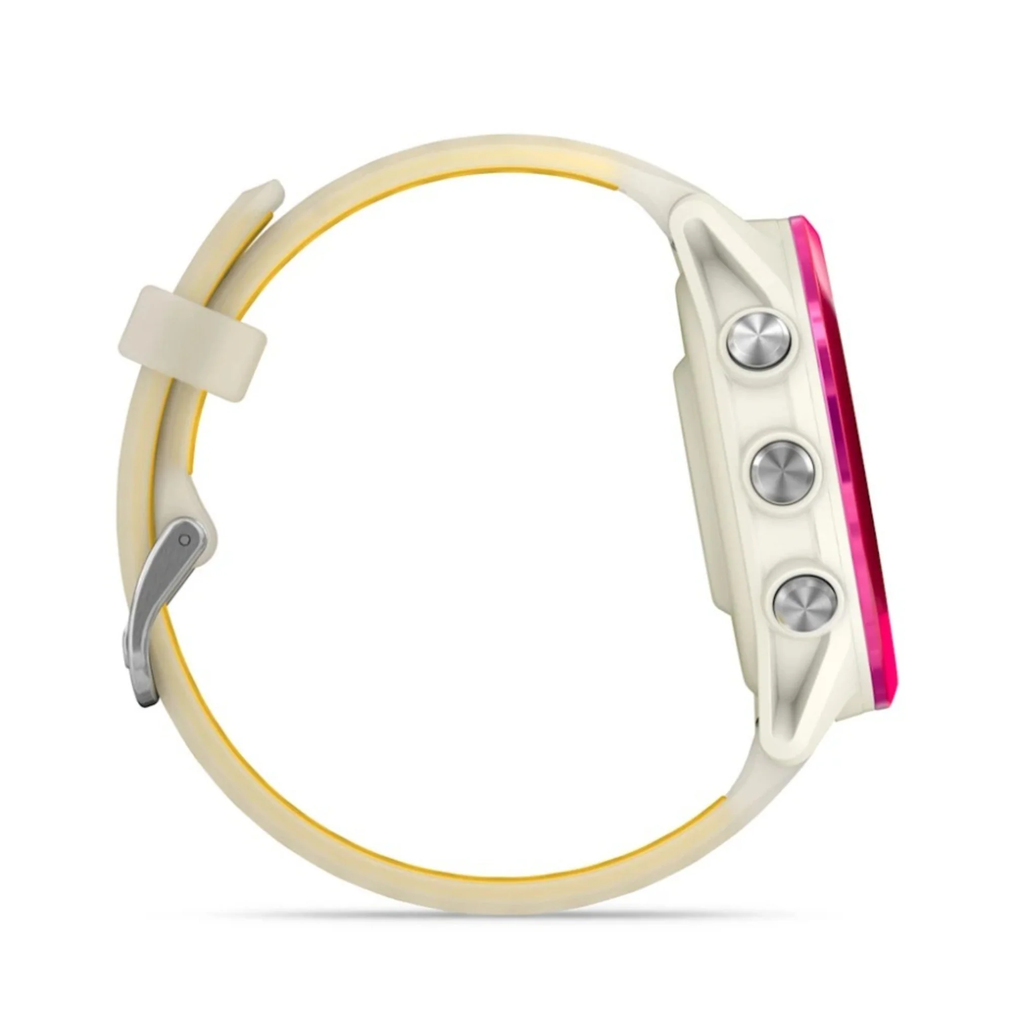 Garmin Forerunner 570 - 42mm Raspberry Aluminum with Translucent Bone/Mango Band - Image 2