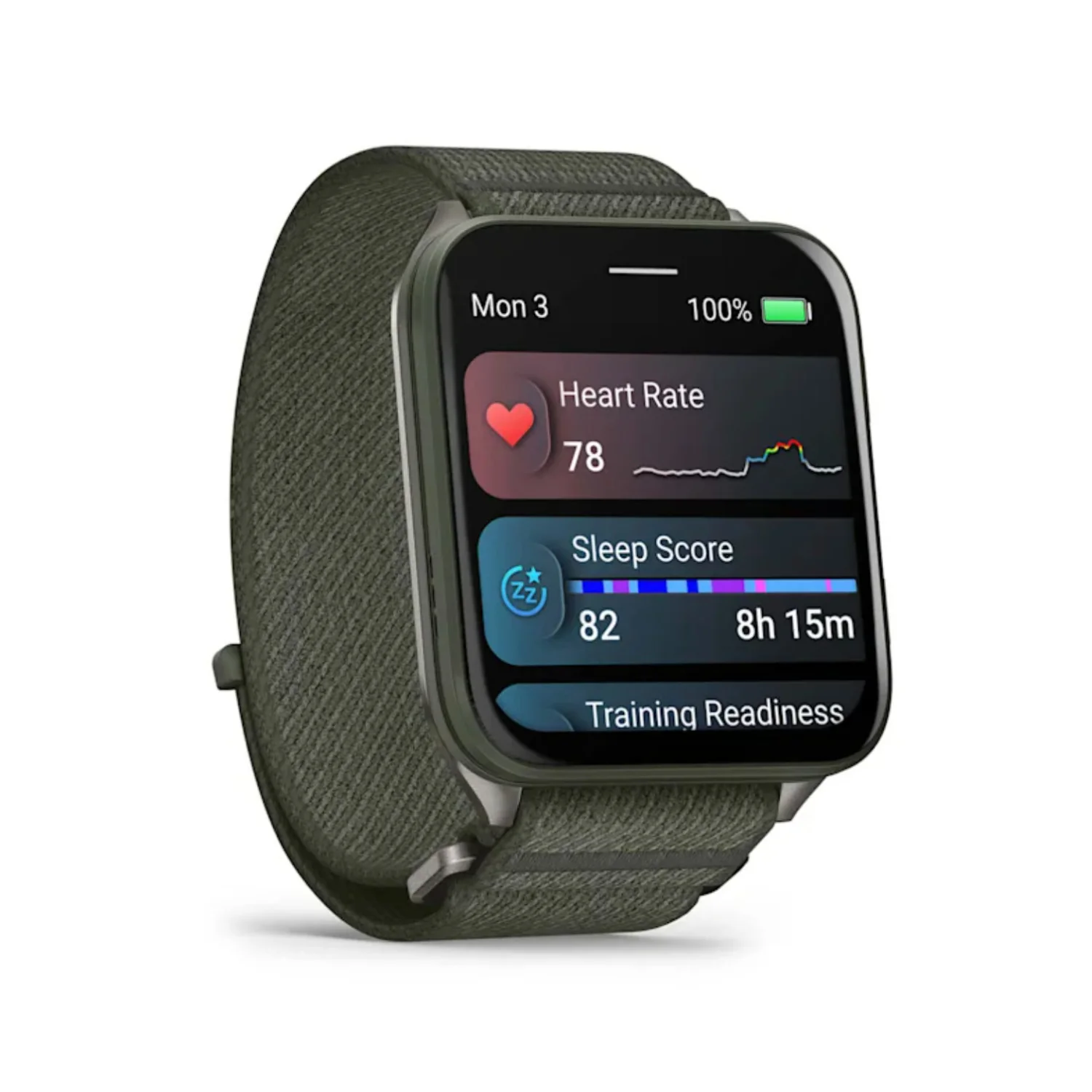 Garmin Venu X1 Moss with Titanium Caseback and Moss ComfortFit Nylon Band - Image 3