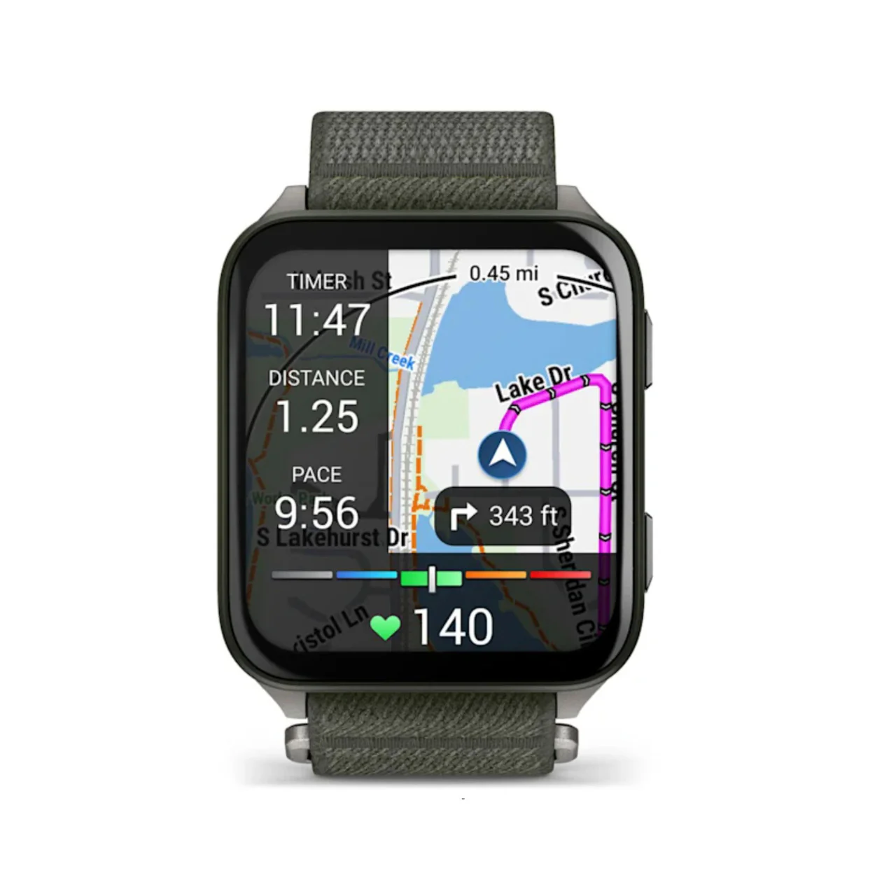 Garmin Venu X1 Moss with Titanium Caseback and Moss ComfortFit Nylon Band (Used) - Image 2