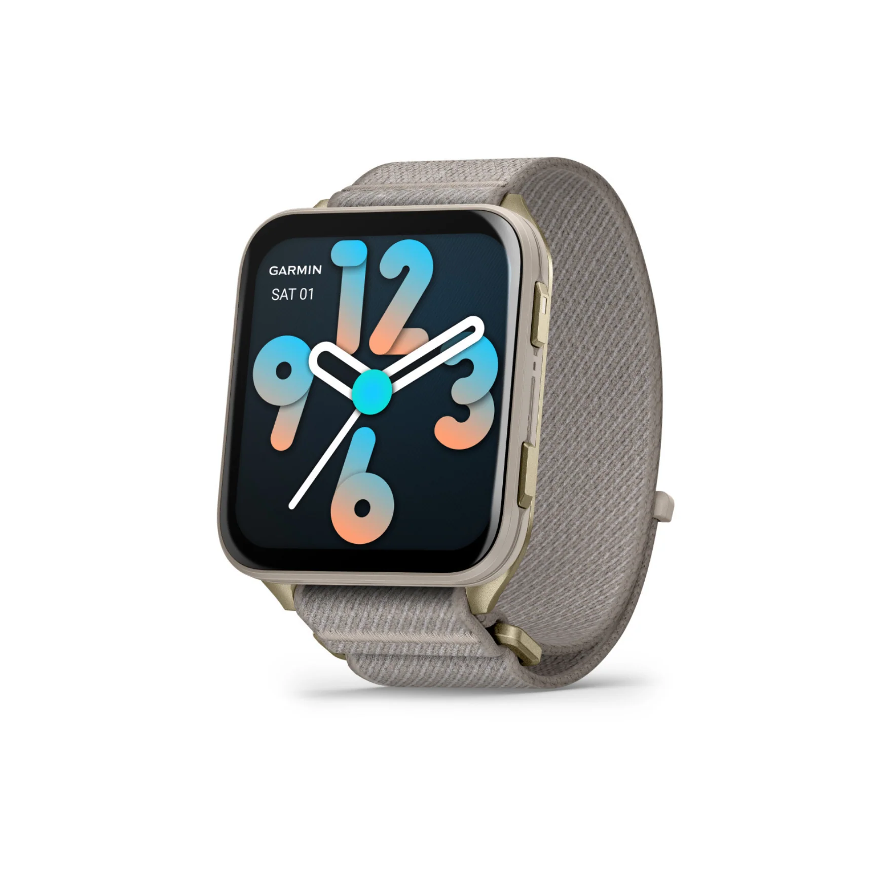 Garmin Venu X1 GPS Smartwatch (Soft Gold Titanium Case, French Gray Nylon Band) - Image 8