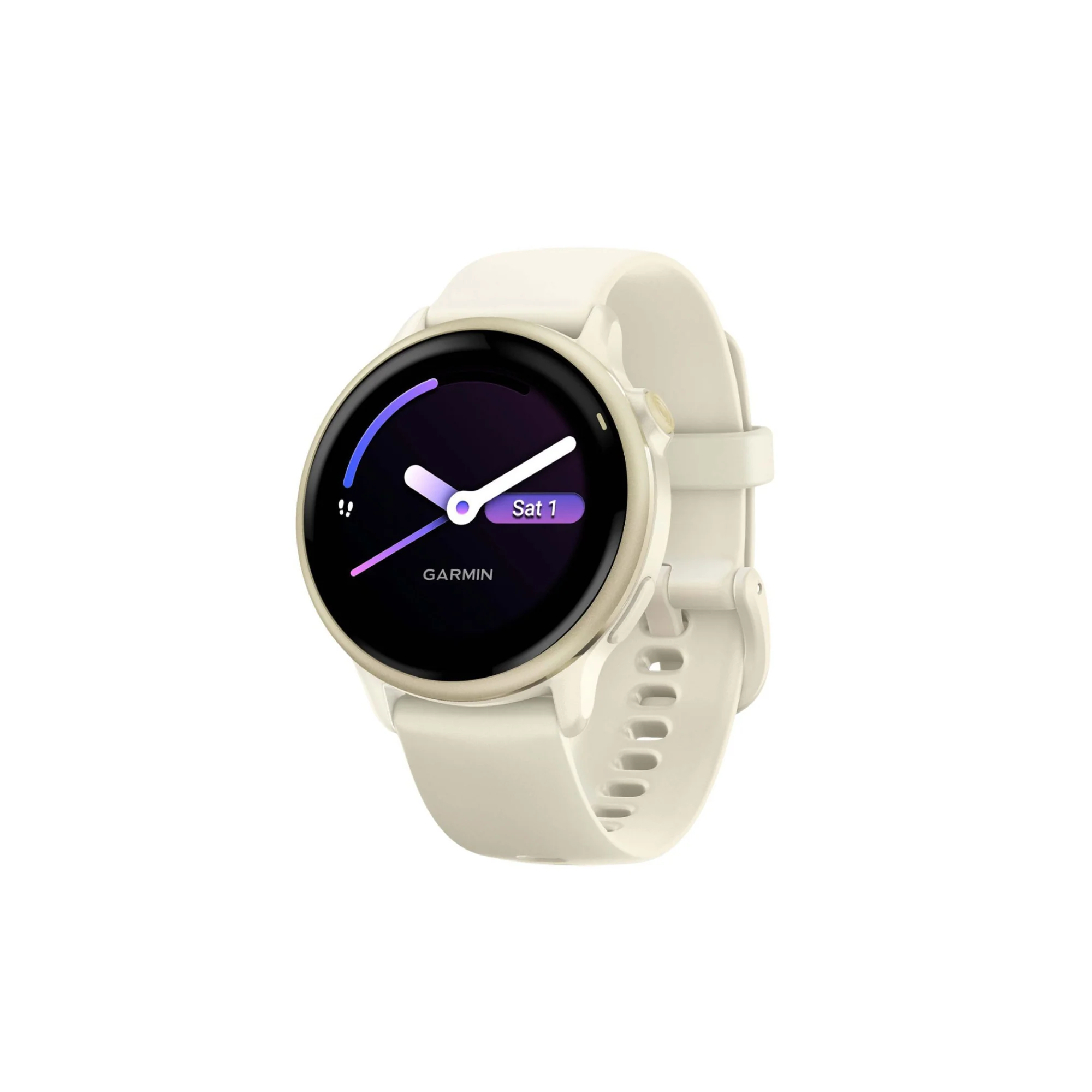 Garmin vivoactive 6 (Lunar Gold with Bone Band) Bundle with Portable Charger Stand and Car Charger - Image 2