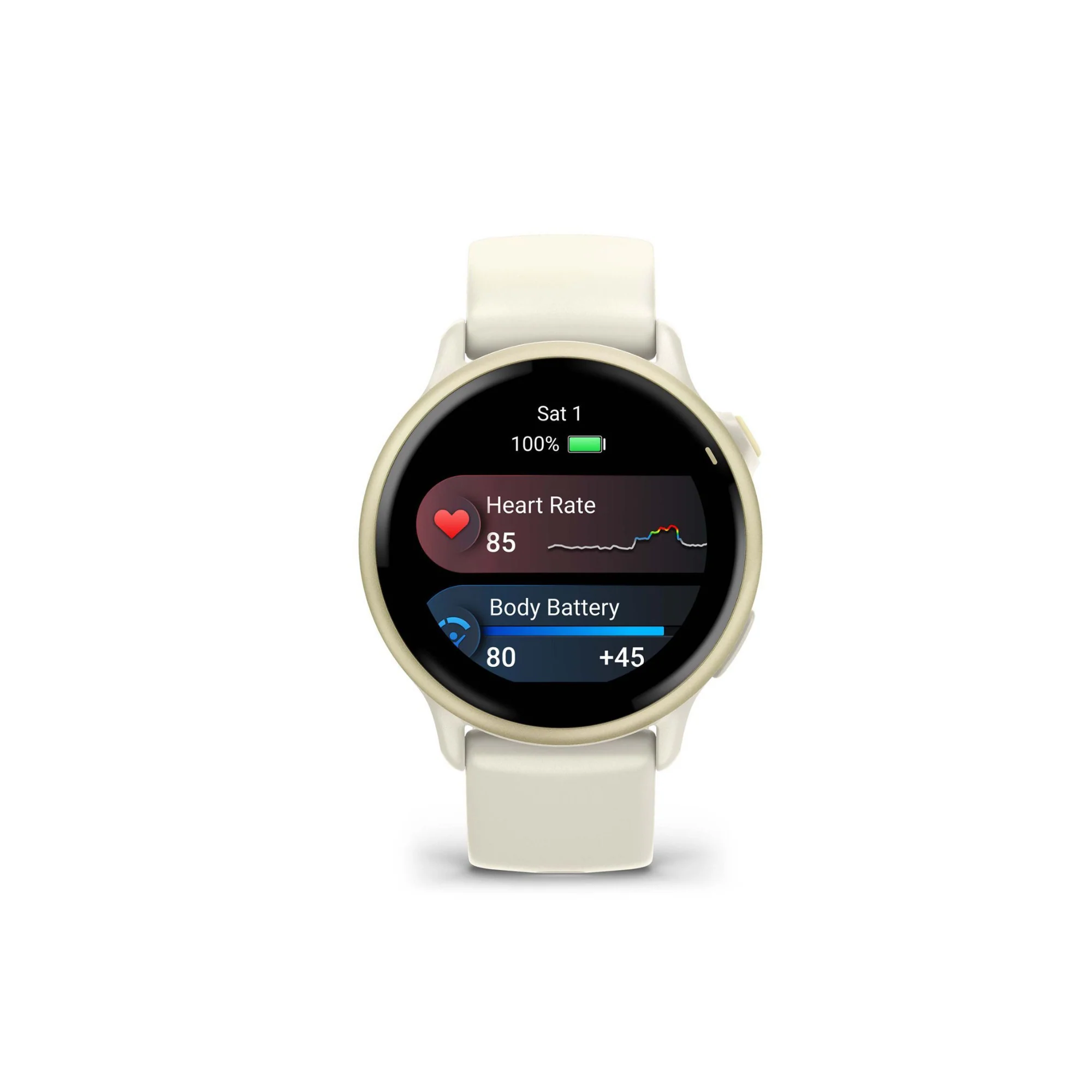 Garmin vivoactive 6 (Lunar Gold with Bone Band) Bundle with Portable Charger Stand and Car Charger - Image 6