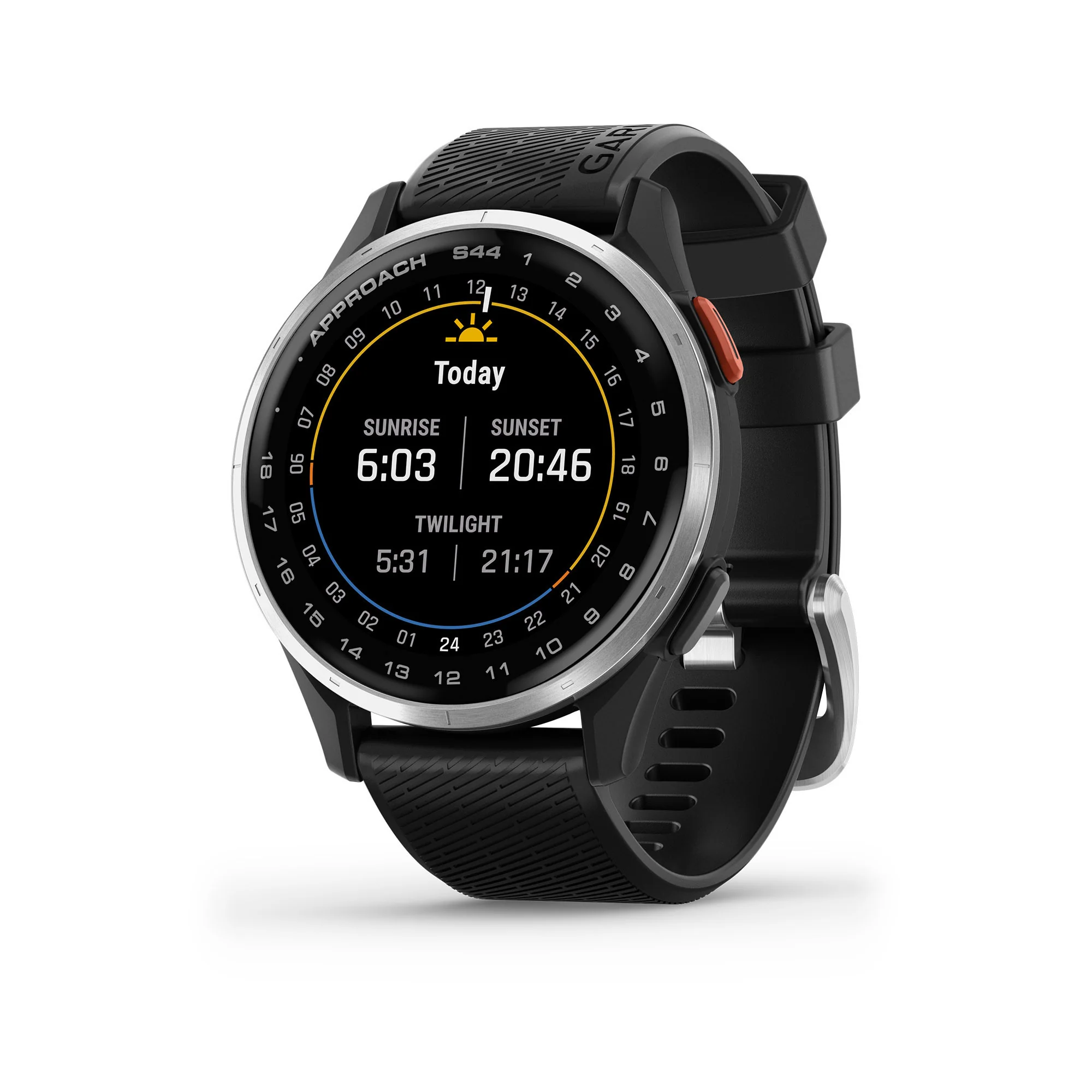 Garmin Approach S44 GPS AMOLED Golf Smartwatch (Silver Aluminum Bezel, Black Silicone Band) - Image 3